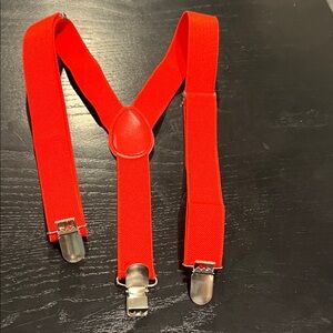 Kids Red Suspenders